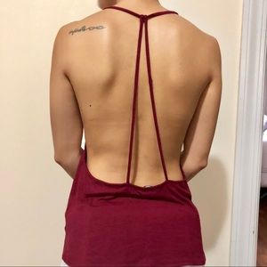 Strapped Maroon Tank Top